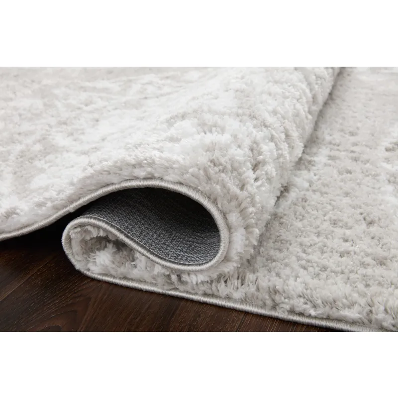 Bliss Shag Grey / White Rug (3'11" X 6')