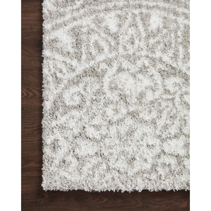 Bliss Shag Grey / White Rug (3'11" X 6')