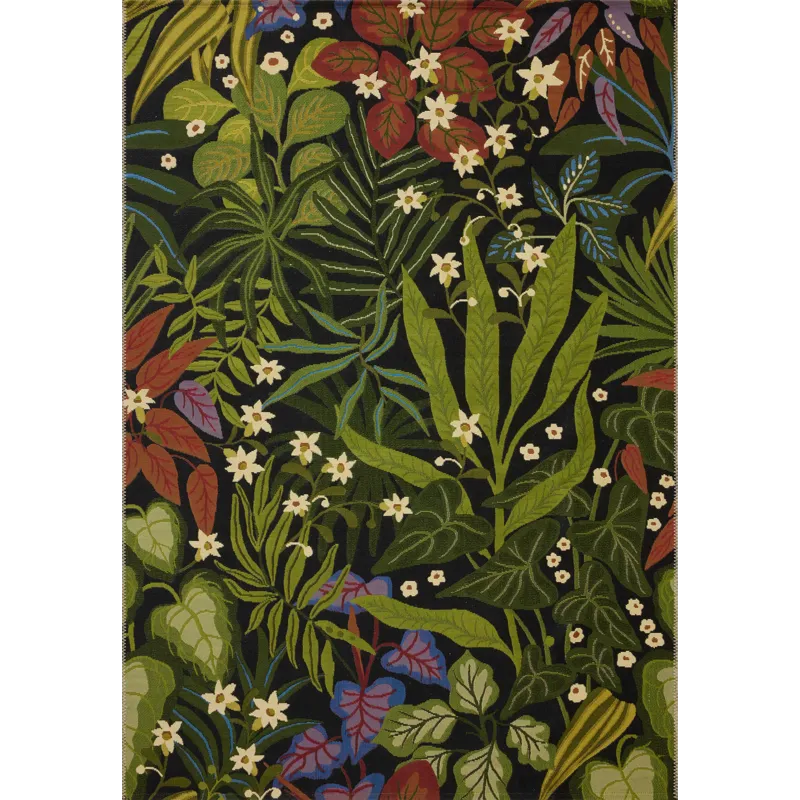 Loloi Botanical Onyx / Multi 2\'-5\" x 7\'-8\" Indoor/Outdoor Rug