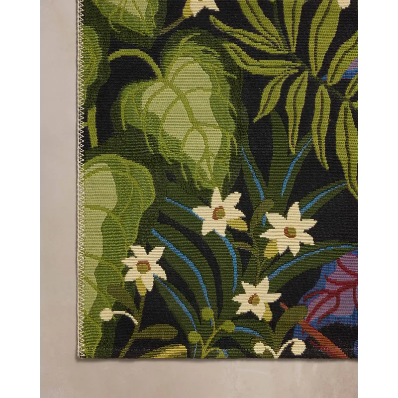 Loloi Botanical Onyx / Multi 2\'-5\" x 7\'-8\" Indoor/Outdoor Rug
