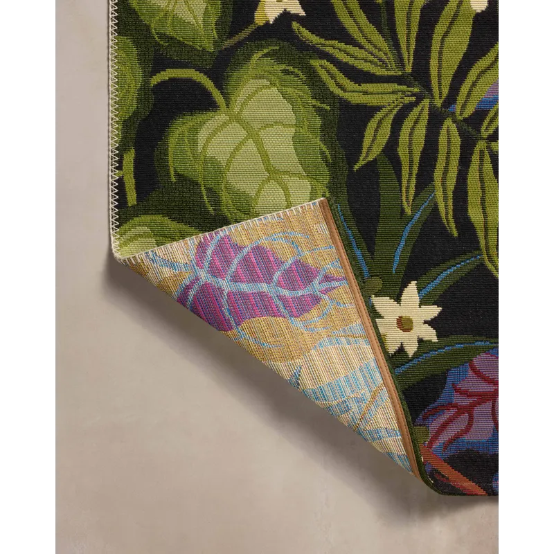 Loloi Botanical Onyx / Multi 2\'-5\" x 7\'-8\" Indoor/Outdoor Rug