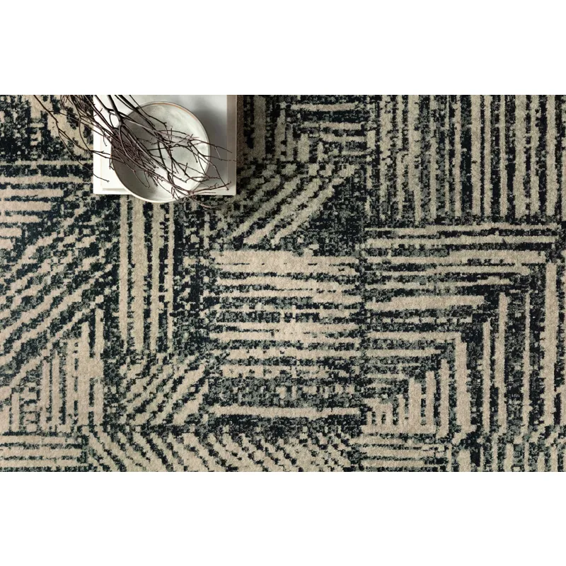 Bowery Midnight / Taupe Rug (2' 3" X 4' 0")