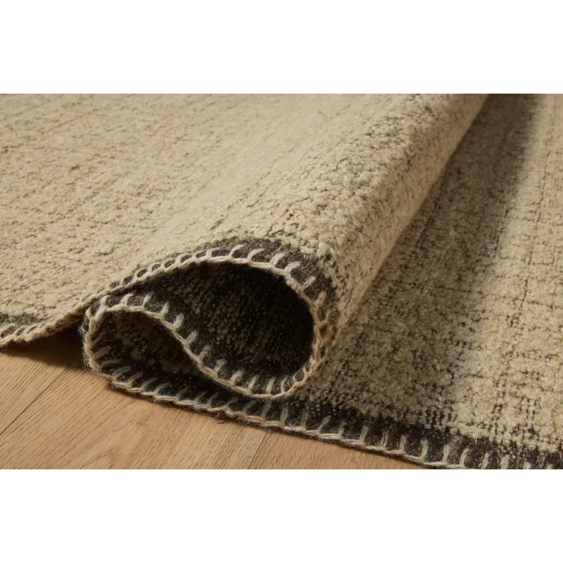 Amber Lewis x Loloi Bowie Sand / Coffee 5\'-6\" x 8\'-6\" Rug