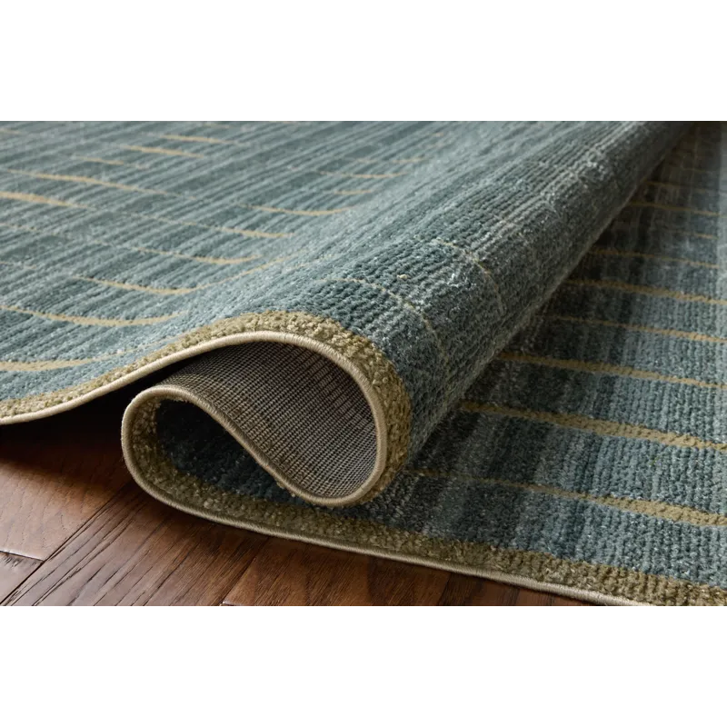 Chris Loves Julia x Loloi Calvin Ocean / Olive 3\'-6\" x 5\'-6\" Rug