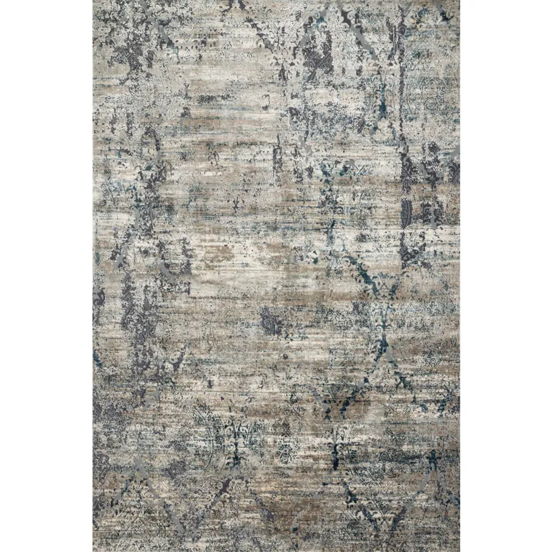 Cascade Taupe / Blue Rug (9' 6" X 13')