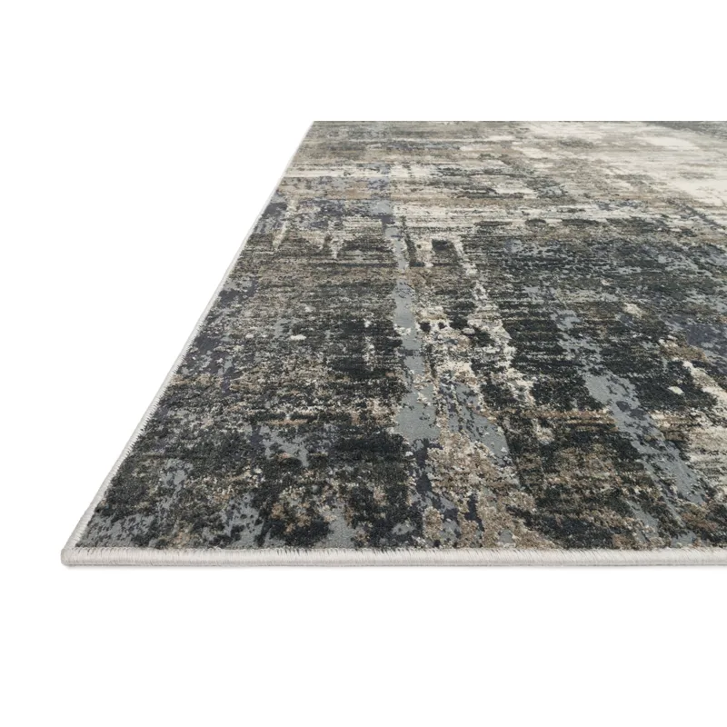 Cascade Ivory / Charcoal Rug (6' 7" X 9' 2")