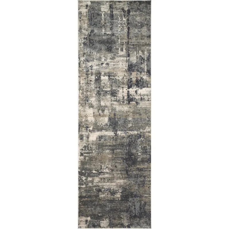 Cascade Ivory / Charcoal Rug (6' 7" X 9' 2")
