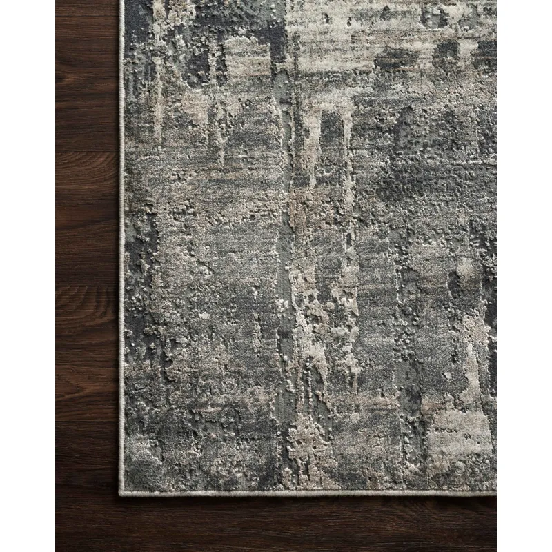 Cascade Ivory / Charcoal Rug (6' 7" X 9' 2")