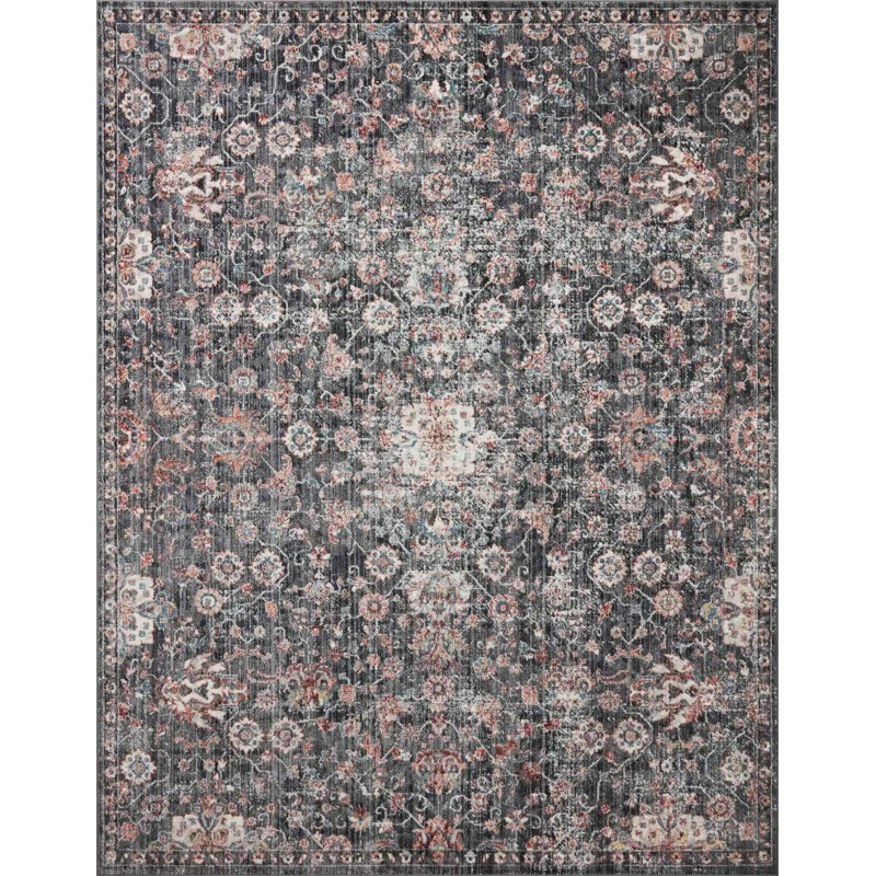 Cassandra Charcoal / Rust Rug (2' 6" X 5' 9")