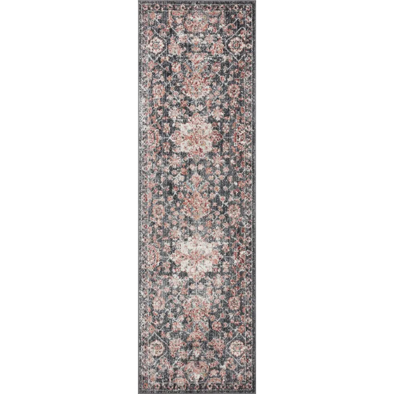 Cassandra Charcoal / Rust Rug (2' 6" X 5' 9")