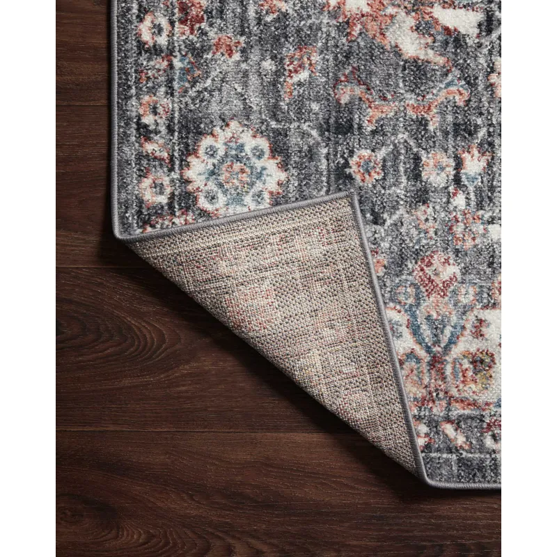 Cassandra Charcoal / Rust Rug (2' 6" X 5' 9")