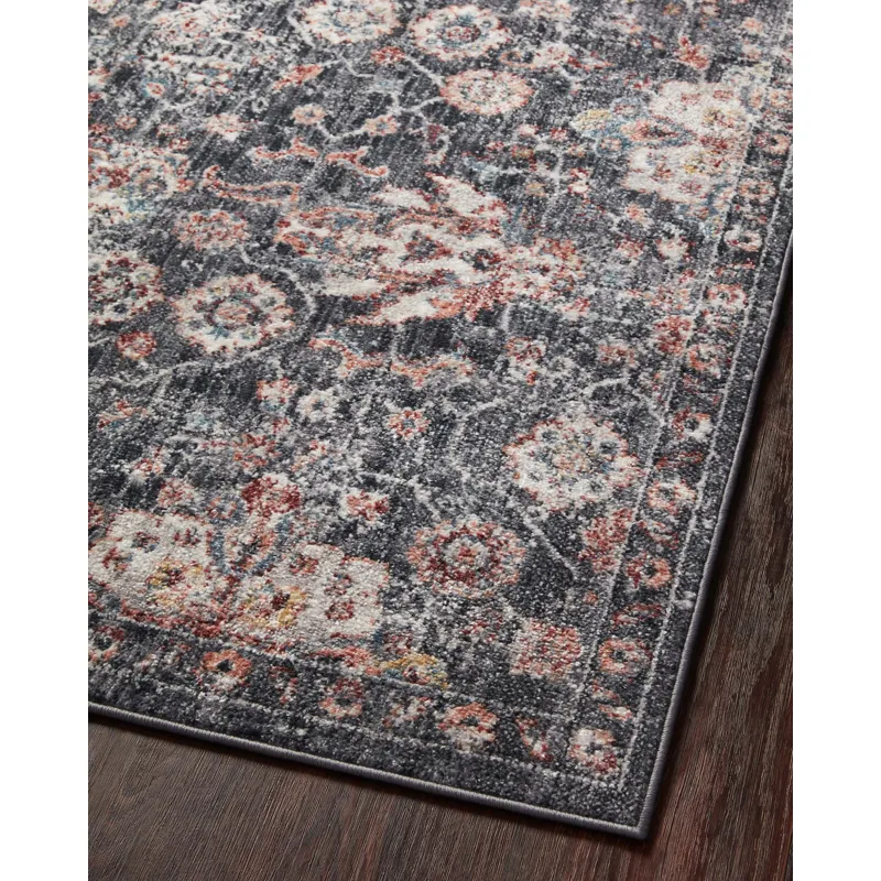 Cassandra Charcoal / Rust Rug (2' 6" X 5' 9")