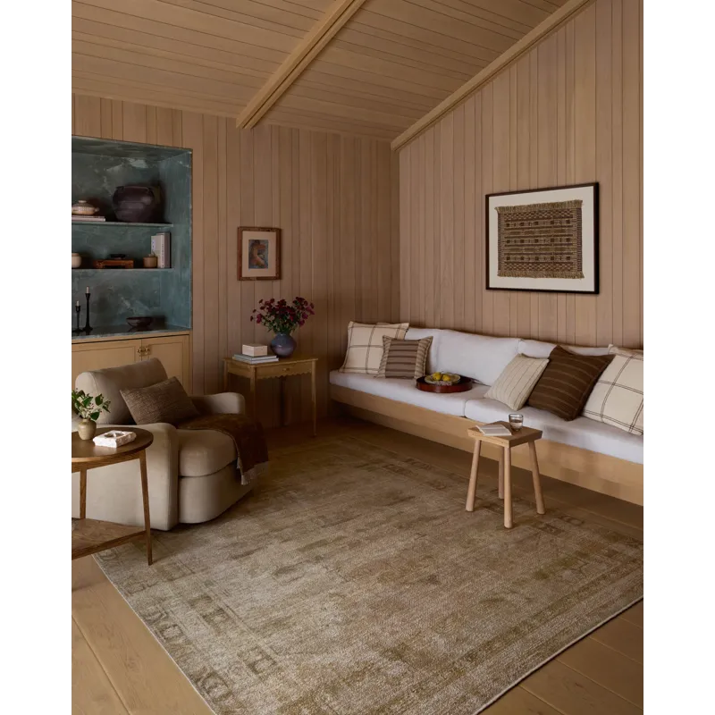 Amber Lewis x Loloi Cambria Natural / Jade 10\'-0\" x 14\'-0\" Rug