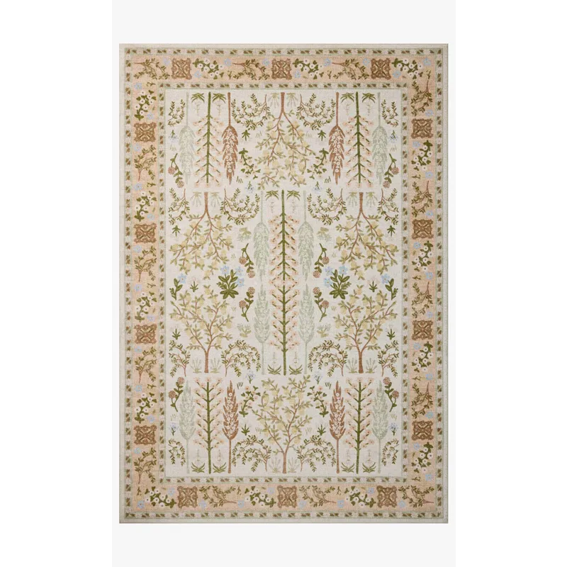 Loloi X Rifle Paper Co. Canopy 3\'-9\" X 3\'-9\" Round Rug