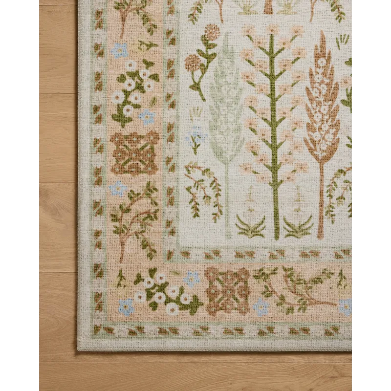 Loloi X Rifle Paper Co. Canopy 3\'-9\" X 3\'-9\" Round Rug