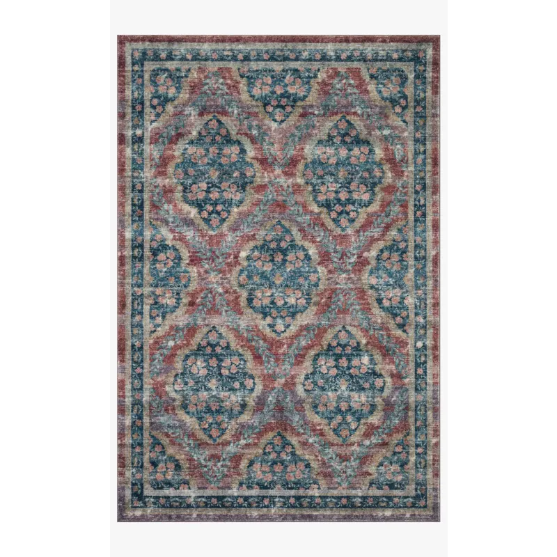 Loloi X Rifle Paper Co. Courtyard 2\'-0\" X 5\'-0\" Rug