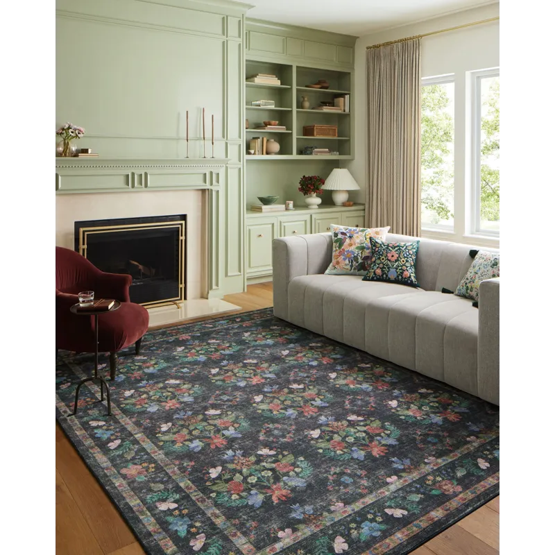 Loloi X Rifle Paper Co. Courtyard 3\'-6\" X 5\'-6\" Rug