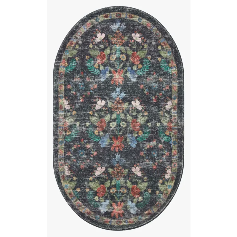 Loloi X Rifle Paper Co. Courtyard 3\'-6\" X 5\'-6\" Rug