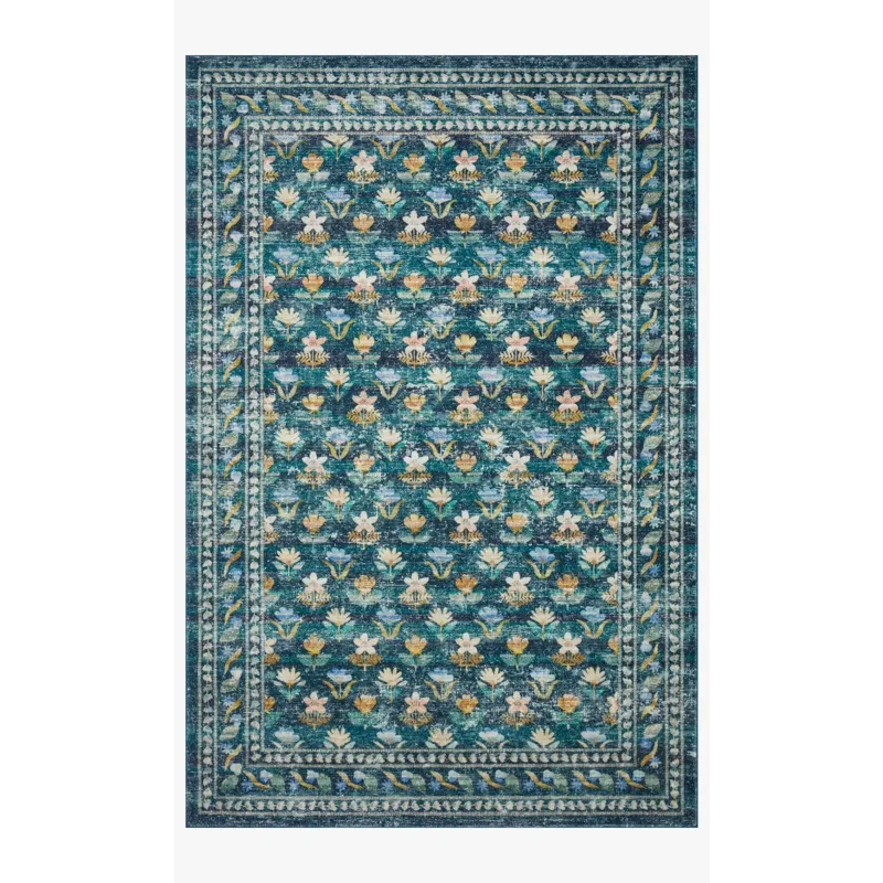 Loloi X Rifle Paper Co. Courtyard 2\'-0\" X 5\'-0\" Rug