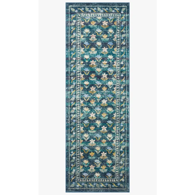 Loloi X Rifle Paper Co. Courtyard 2\'-0\" X 5\'-0\" Rug