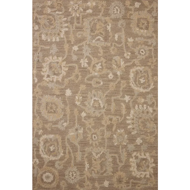 Chris Loves Julia x Loloi Dorothea Bark / Stone 7\'-9\" x 9\'-9\" Rug