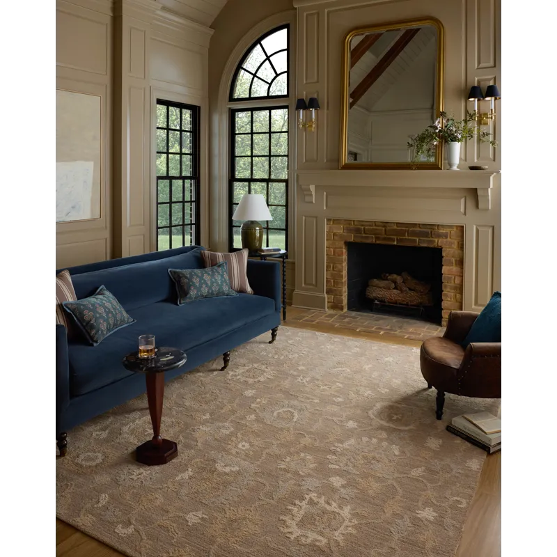 Chris Loves Julia x Loloi Dorothea Bark / Stone 7\'-9\" x 9\'-9\" Rug