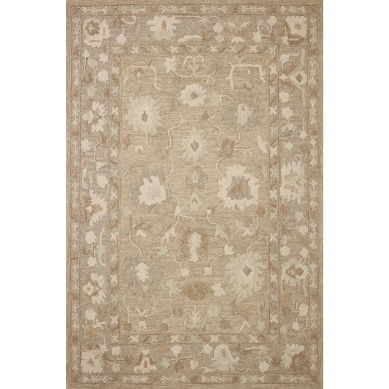 Chris Loves Julia x Loloi Dorothea Khaki / Dove 3\'-6\" x 5\'-6\" Rug