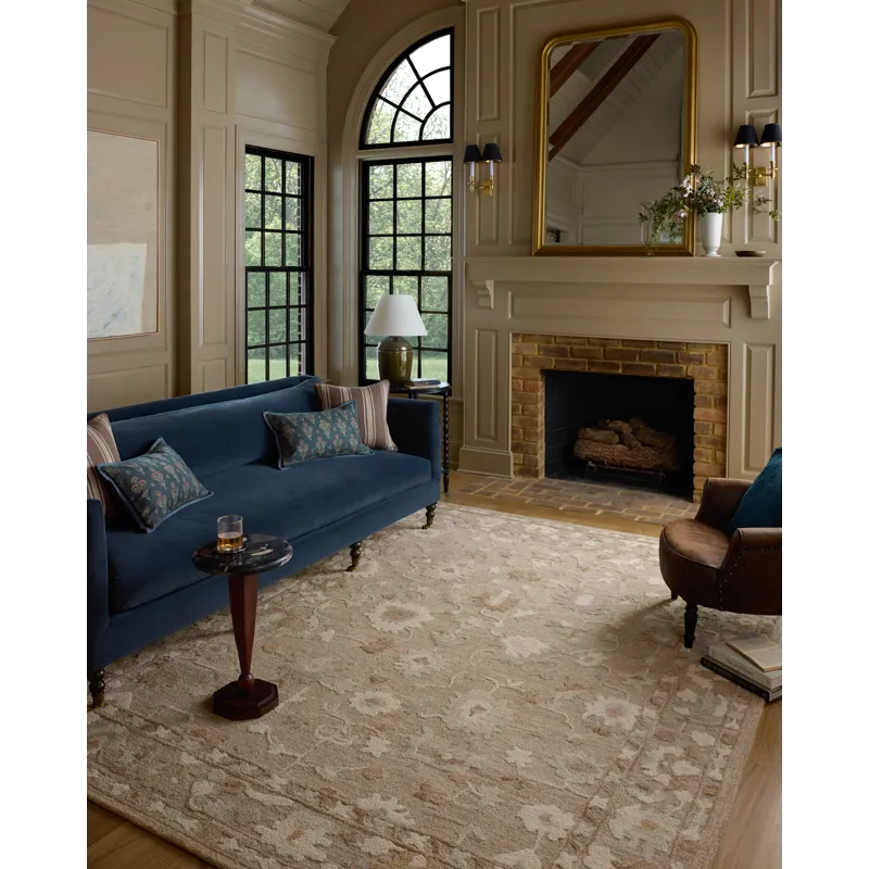 Chris Loves Julia x Loloi Dorothea Khaki / Dove 3\'-6\" x 5\'-6\" Rug