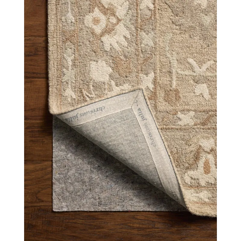 Chris Loves Julia x Loloi Dorothea Khaki / Dove 3\'-6\" x 5\'-6\" Rug