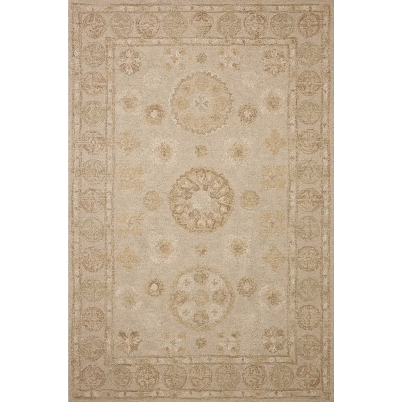 Chris Loves Julia x Loloi Dorothea Dove / Natural 2\'-3\" x 3\'-9\" Rug