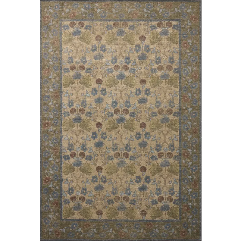 Rifle Paper Co. x Loloi Edinburgh Tan / Olive Rug