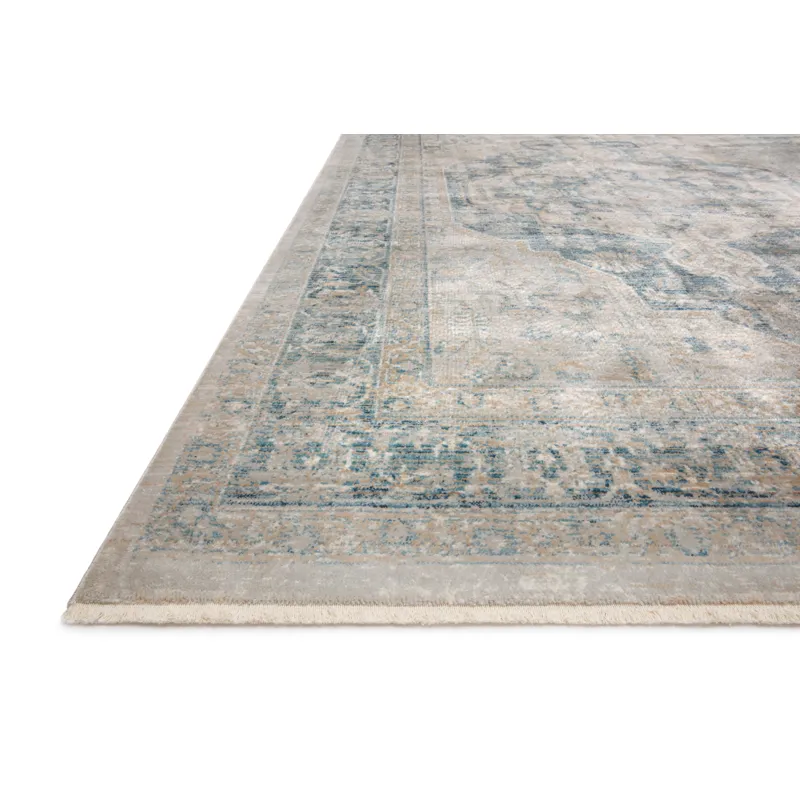 Elise Neutral / Blue Rug (2' 8" X 7' 6")