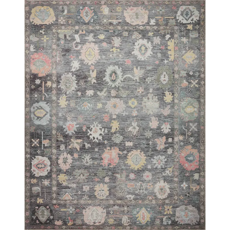 Elysium Charcoal / Multi Rug (3' 6" X 5' 6")