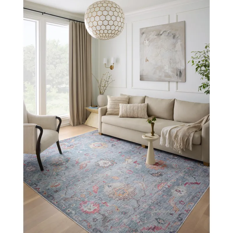 Elysium Denim / Multi Rug (3' 6" X 5' 6")