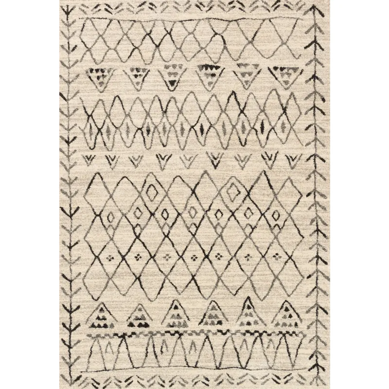 Emory Heather Gray / Black Rug (7' 7" X 10' 6")