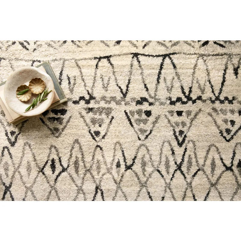 Emory Heather Gray / Black Rug (7' 7" X 10' 6")
