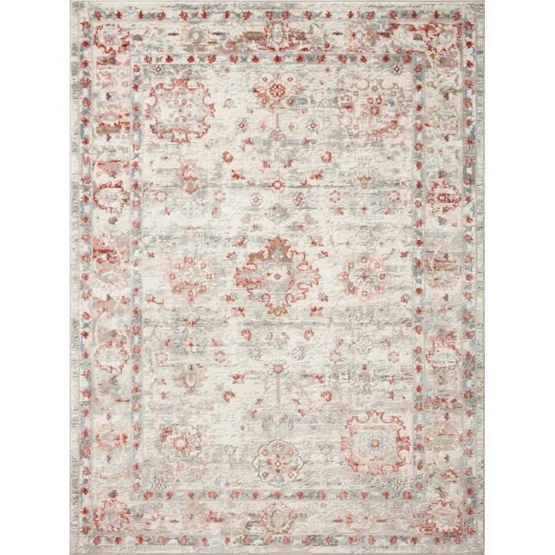 Estelle Ivory / Rust Rug (2' 0" X 3' 0")