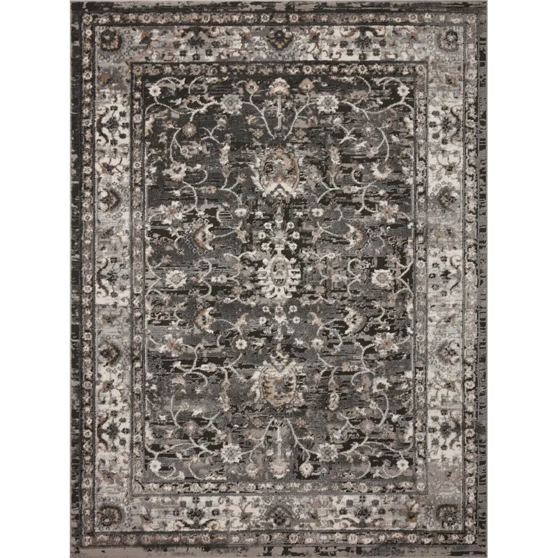 Estelle Charcoal / Grey Rug (2' 7" X 10' 0")