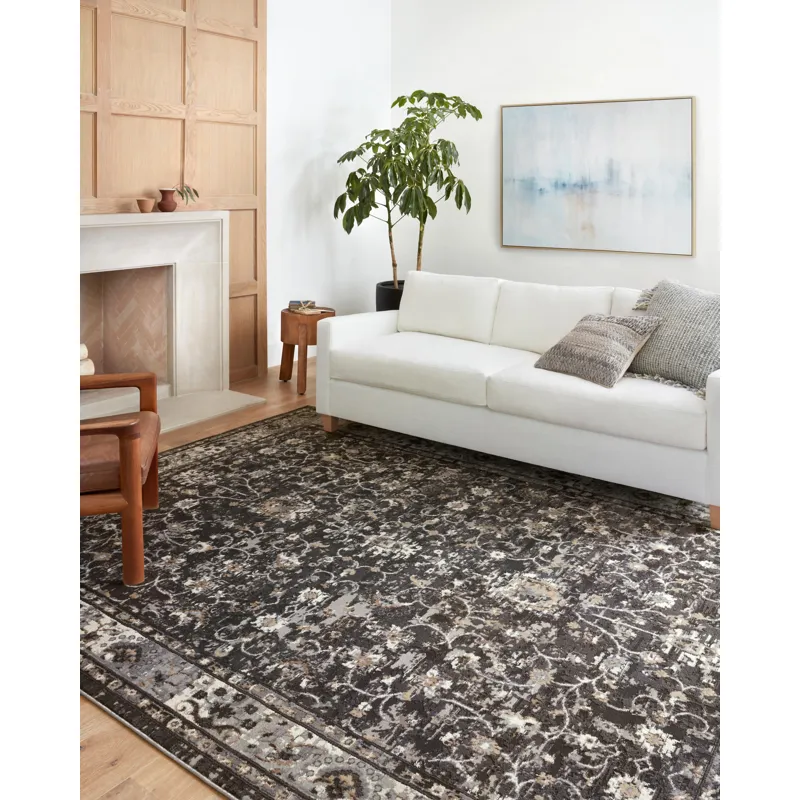 Estelle Charcoal / Grey Rug (2' 7" X 10' 0")