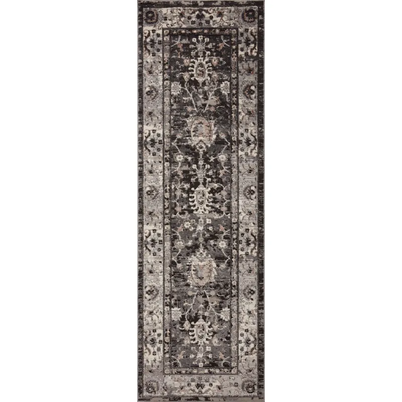 Estelle Charcoal / Grey Rug (2' 7" X 10' 0")