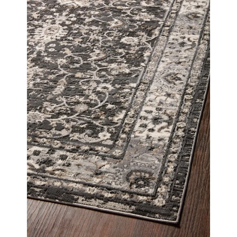 Estelle Charcoal / Grey Rug (2' 7" X 10' 0")