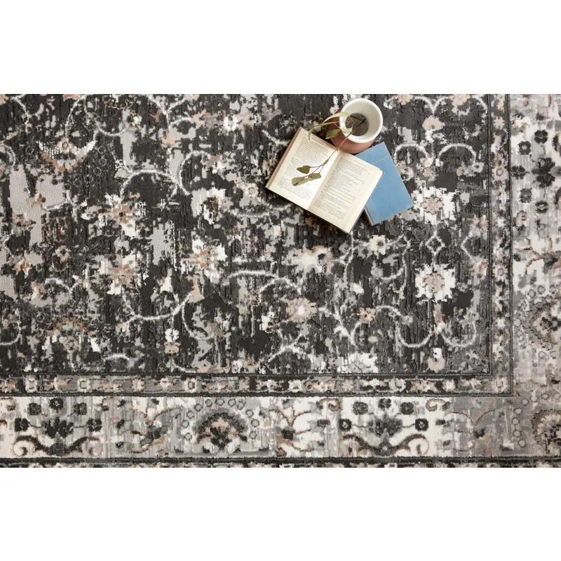 Estelle Charcoal / Grey Rug (2' 7" X 10' 0")