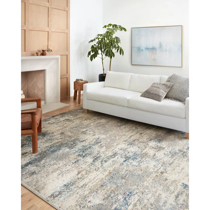 Estelle Ivory / Ocean Rug (9' 3" X 12' 10")