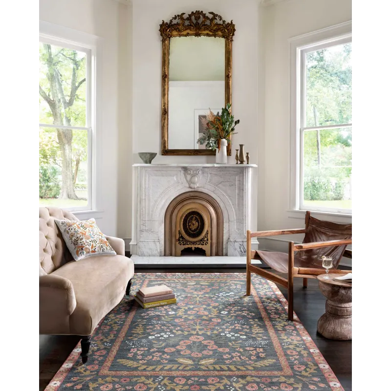 Loloi X Rifle Paper Co. Fiore 2\'-7\" X 4\' Rug