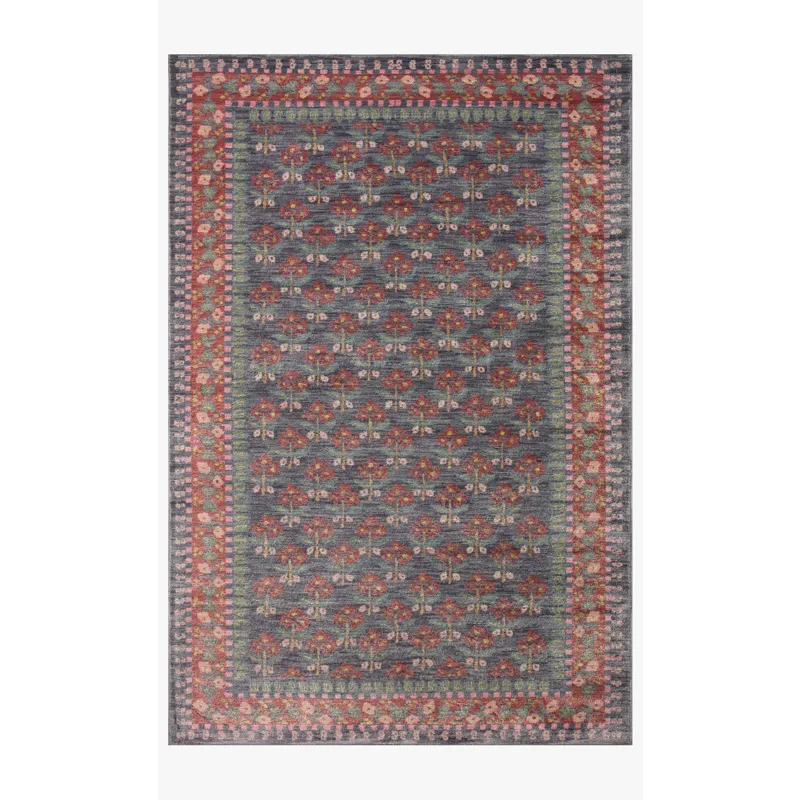 Loloi X Rifle Paper Co. Fiore 7\'-9\" X 7\'-9\" Round Rug