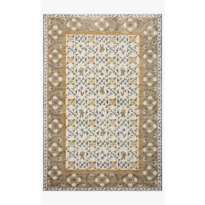 Loloi X Rifle Paper Co. Fiore 3\'-2\" X 3\'-2\" Round Rug