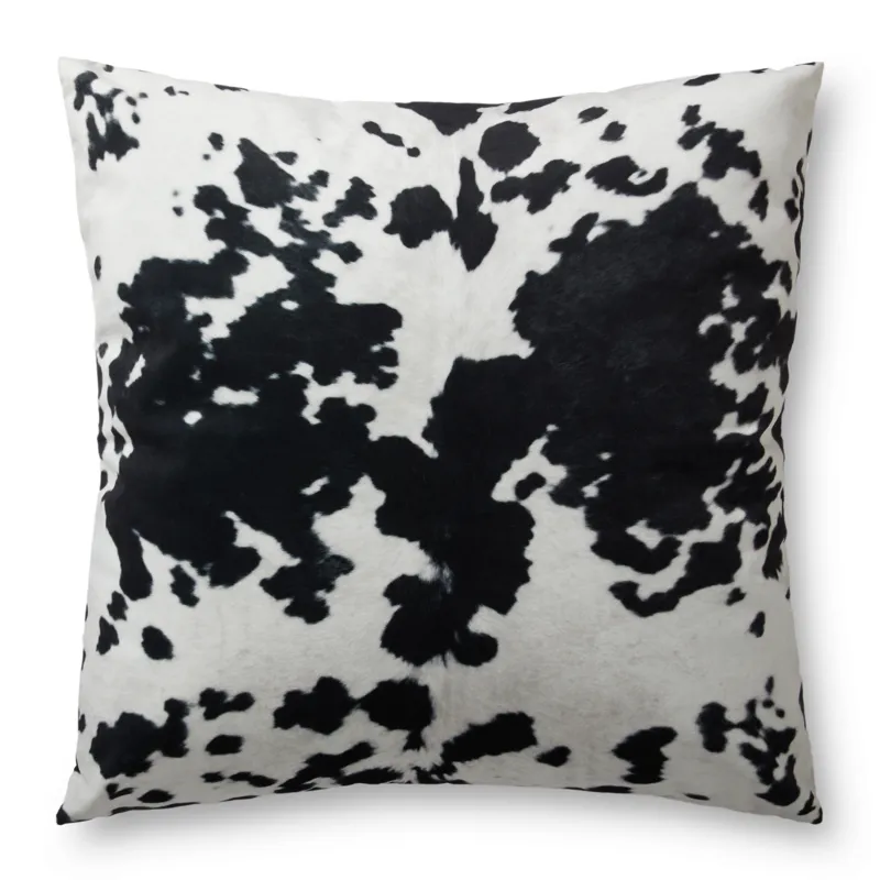 Floor Pillows Black / White Pillow (36\"W X 36\"D X 6\"H)