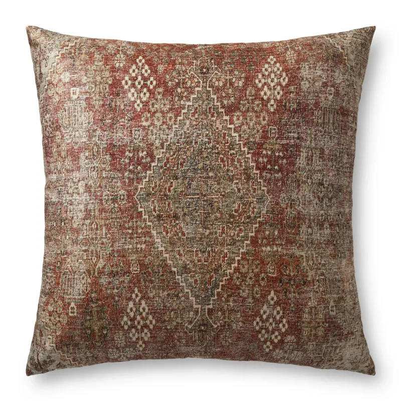 Floor Pillows Red / Multi Pillow (36\"W X 36\"D X 6\"H)