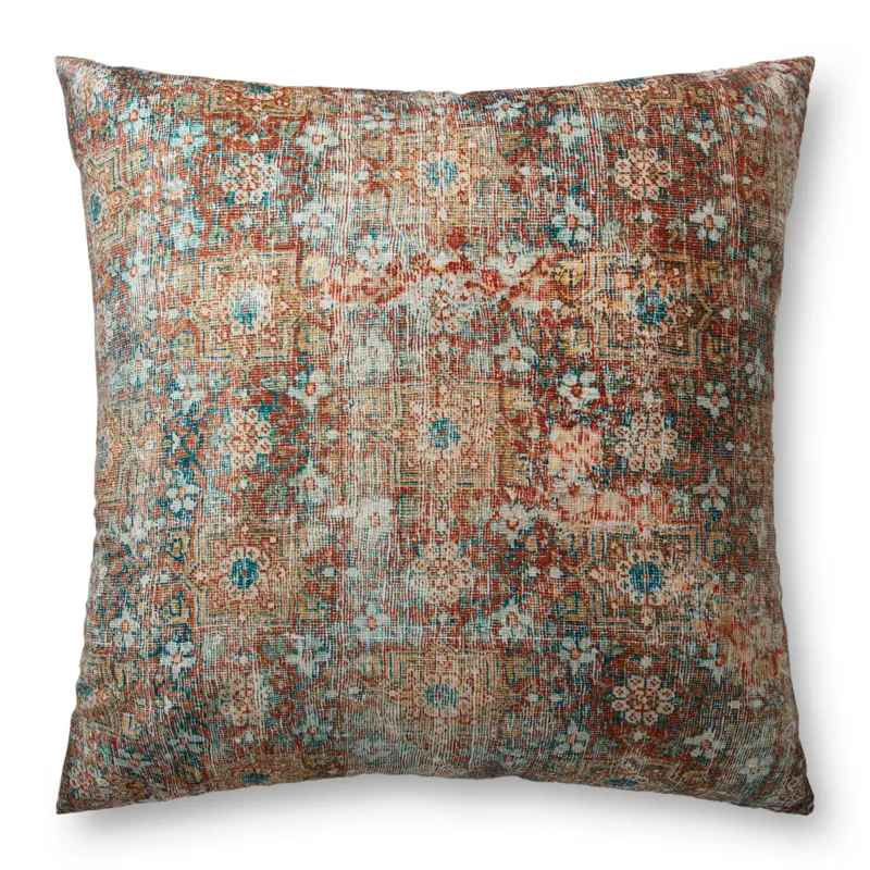 Floor Pillows Terracotta / Multi Pillow (36\"W X 36\"D X 6\"H)
