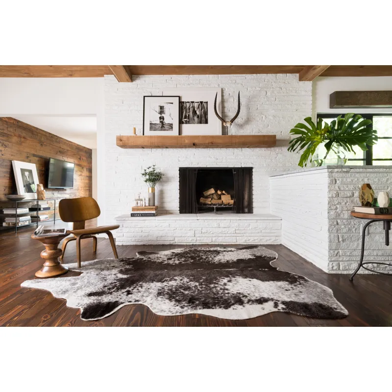 Grand Canyon Ivory / Charcoal Rug (6' 2" X 8')
